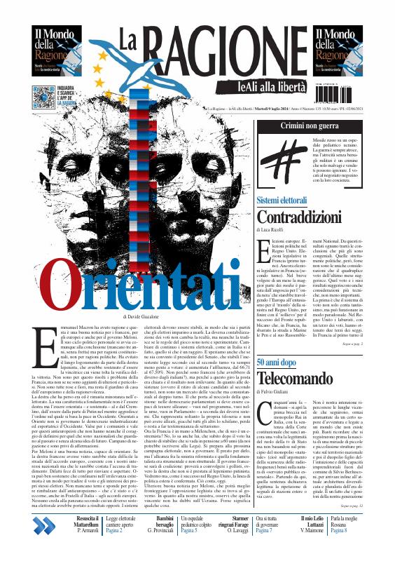 Prima-pagina-la ragione-oggi-edizione-di-oggi-20240709